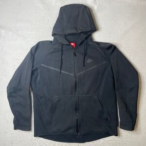 Nike Sportswear Tech Fleece Full Zip Hoodie Black Mens Large CU4489-010